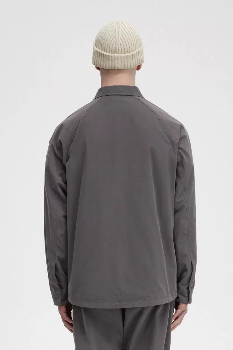 fred perry utility herrskjorta gunmetal