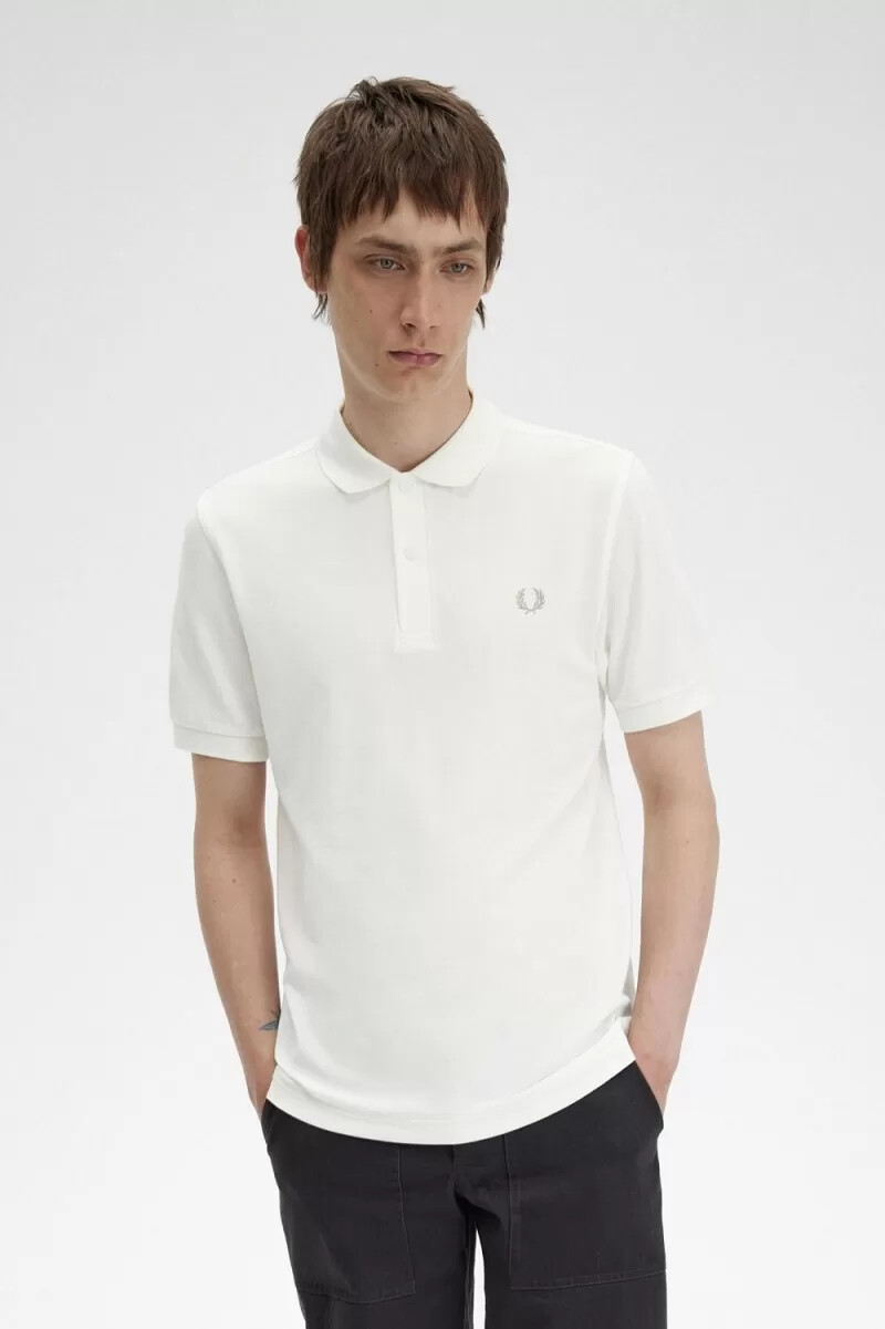 fred perry m6000 herrskjorta snövit grön