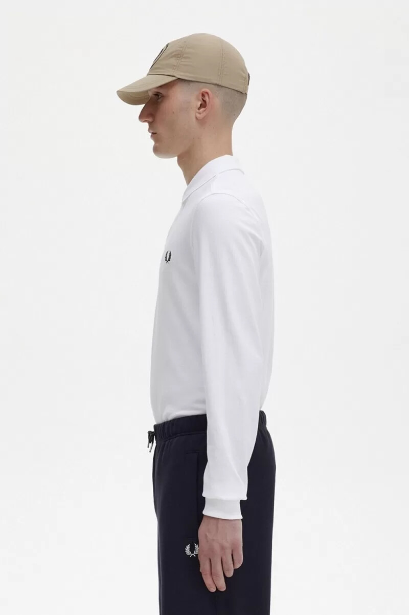 fred perry m6006 herrskjorta vit marinblå