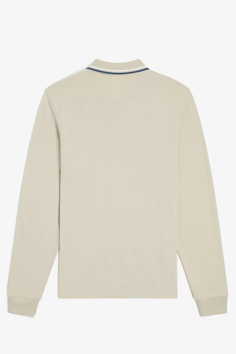 fred perry m3636 herrskjorta ljusmint snövit petrolblå