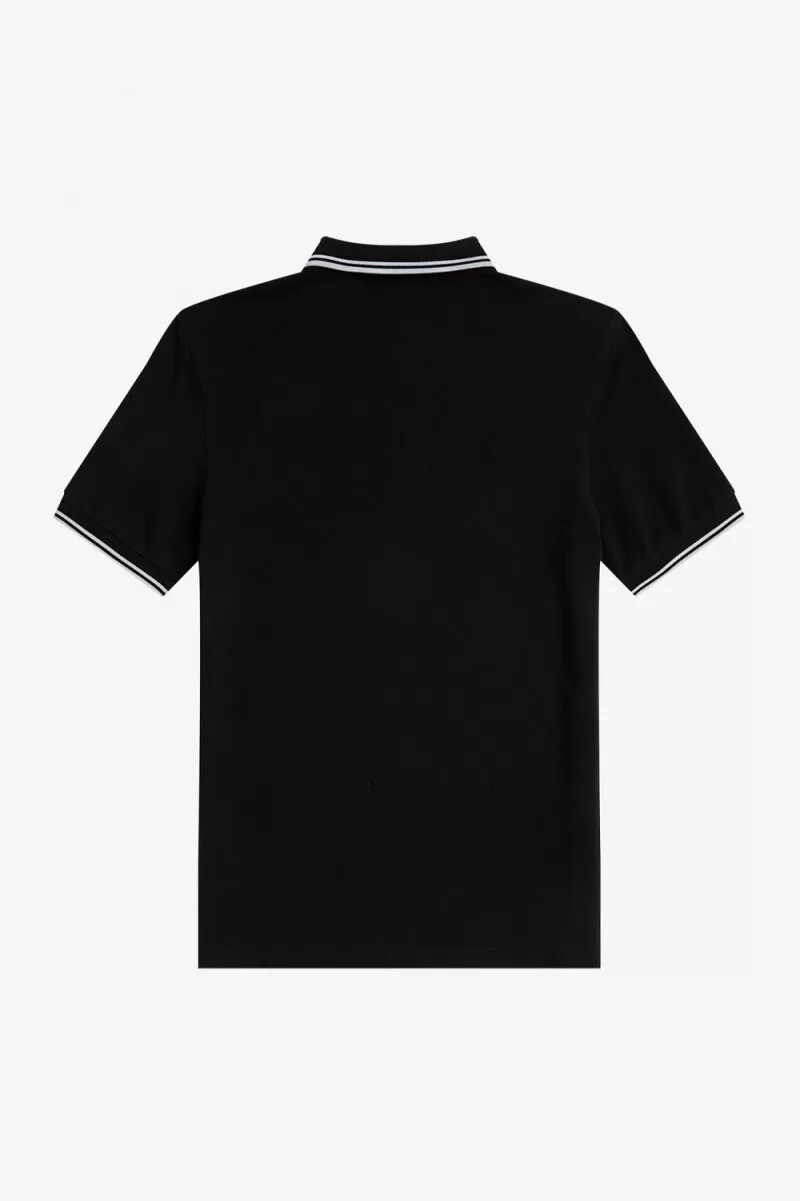 fred perry m3600 herrskjorta svart vit