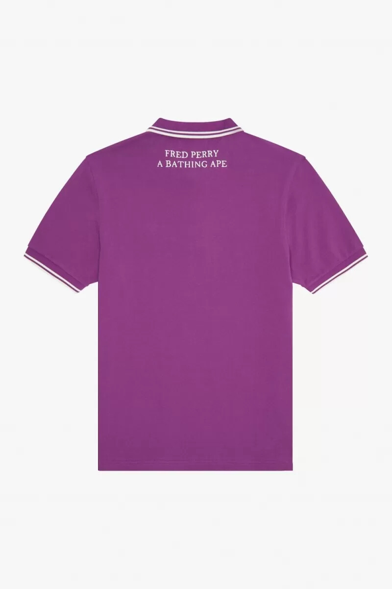 fred perry camouflage herrskjorta lila