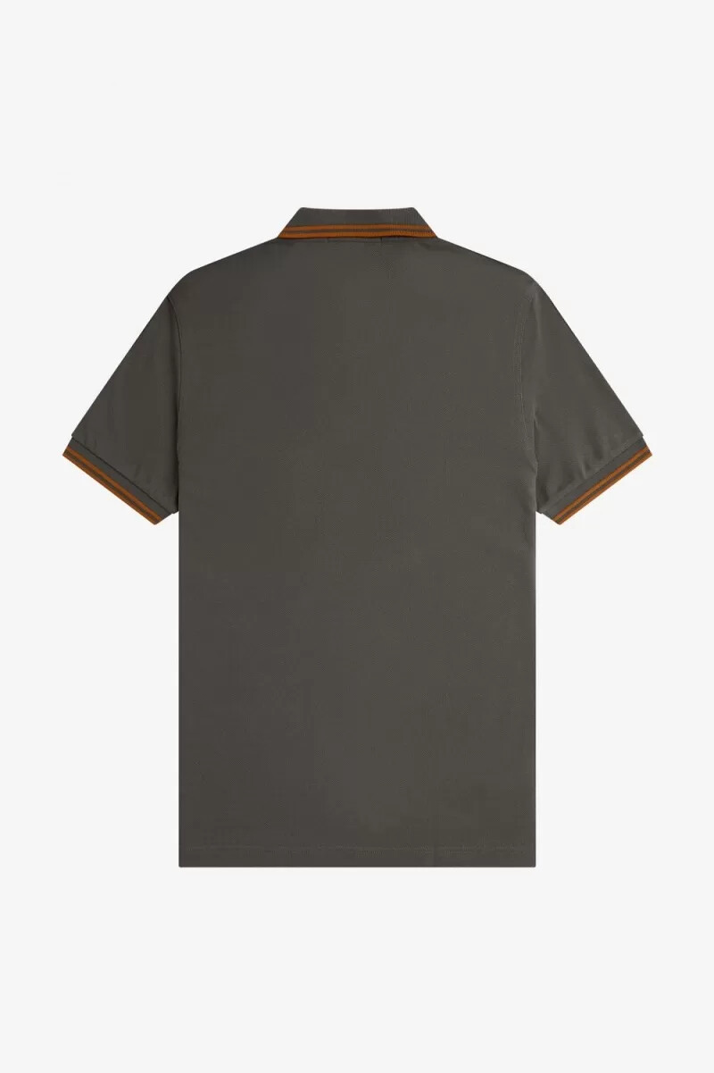 fred perry m3600 herrskjorta field green brown