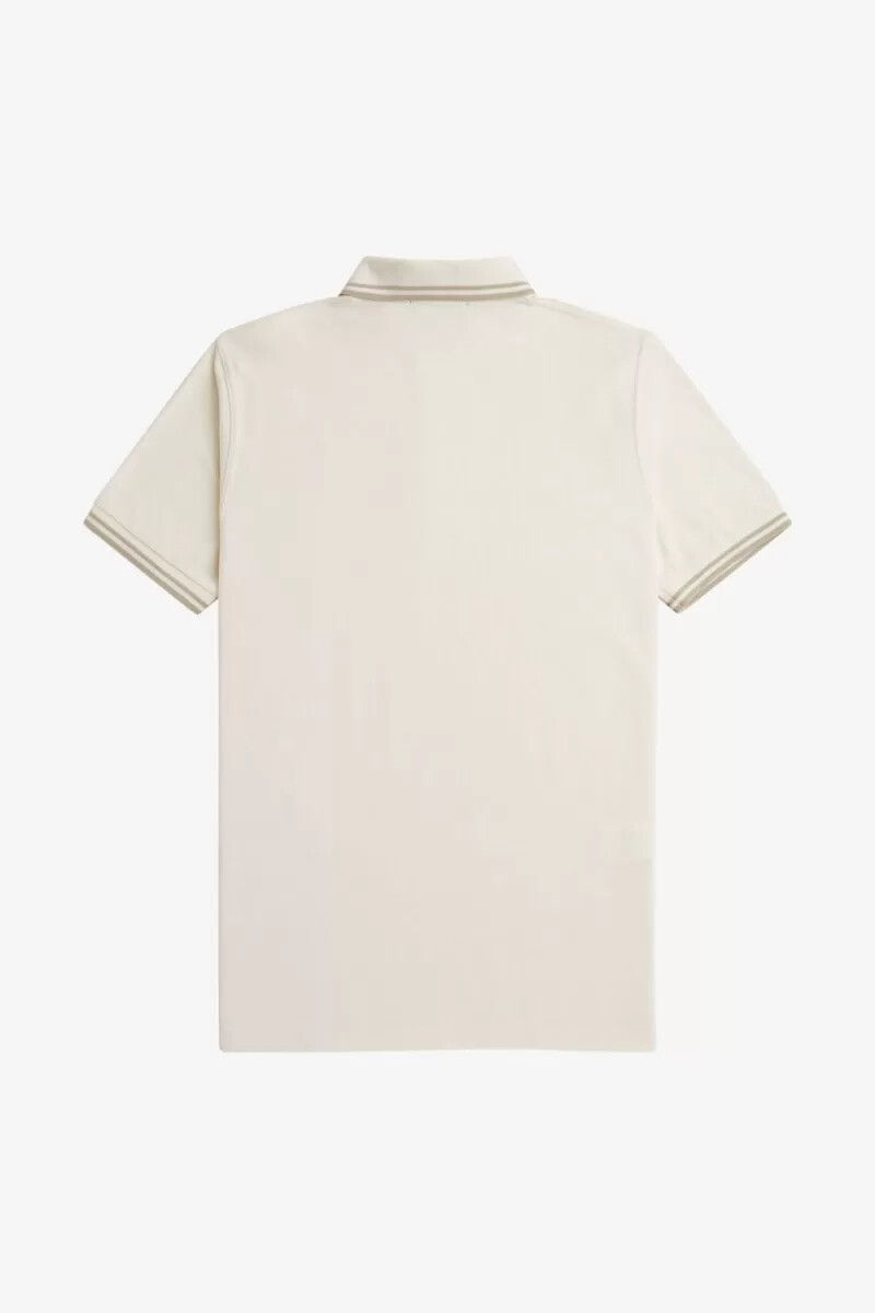 fred perry m12 herrskjorta beige havregryn havregryn