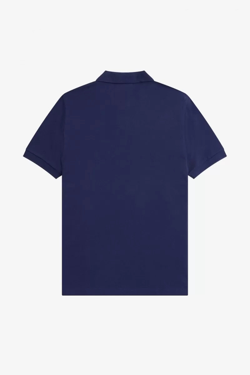fred perry m6000 herrskjorta fransk marinblå whiskybrun