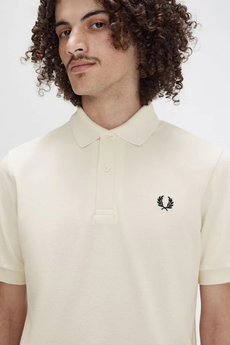 fred perry m3 herrskjorta beige svart