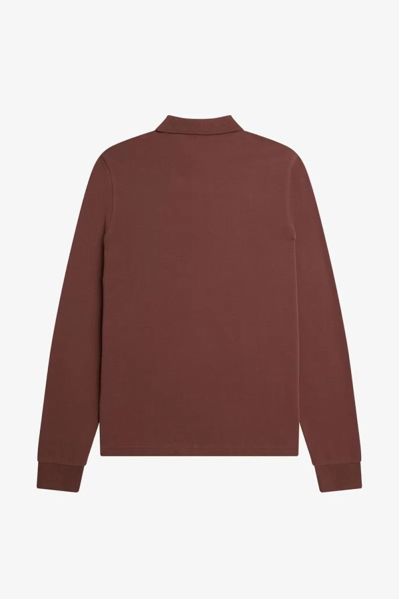 fred perry m6006 herrskjorta whiskybrun djup mintgrön