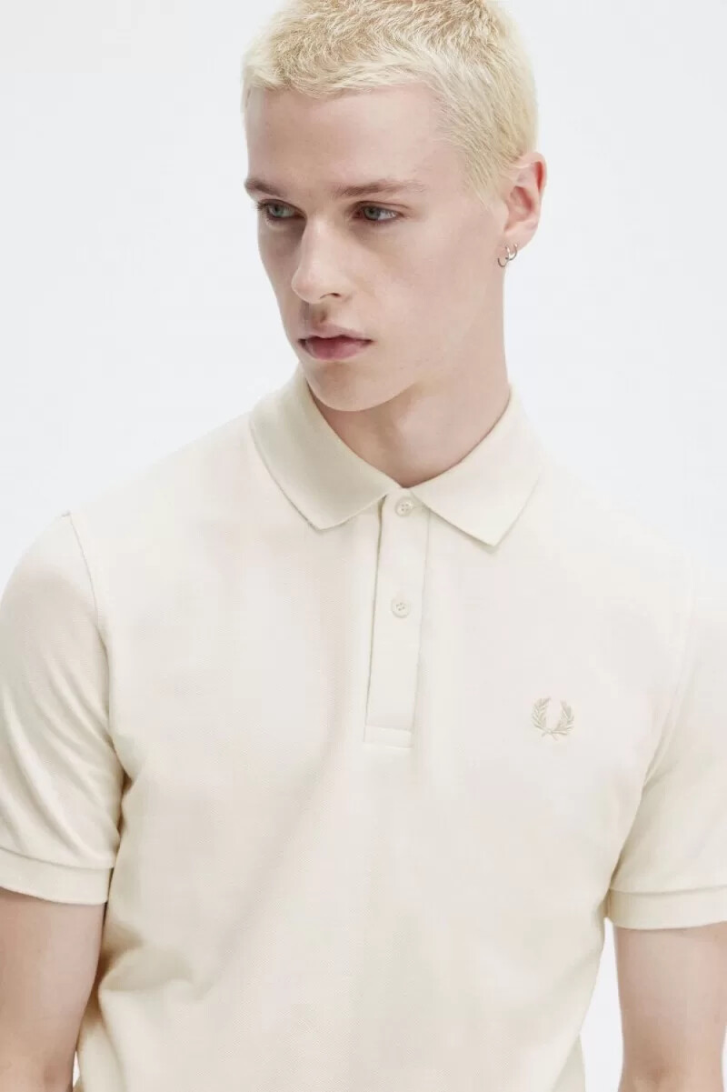 fred perry m3 herrskjorta beige havregryn