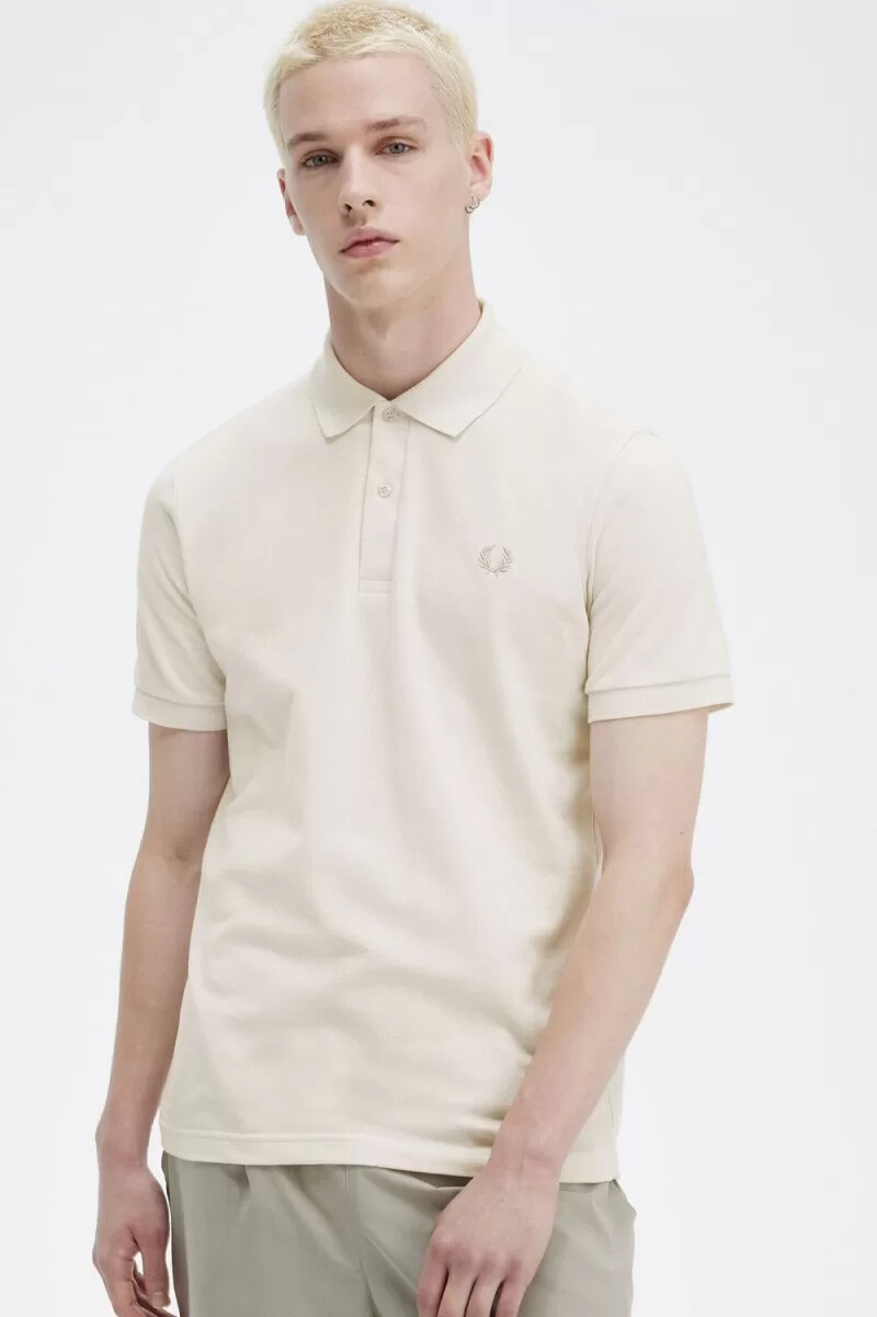fred perry m3 herrskjorta beige havregryn