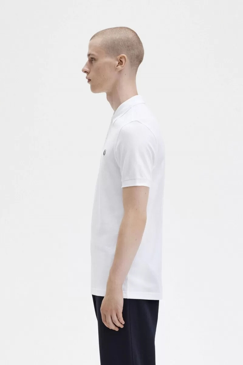 fred perry m6000 herrskjorta vit marinblå