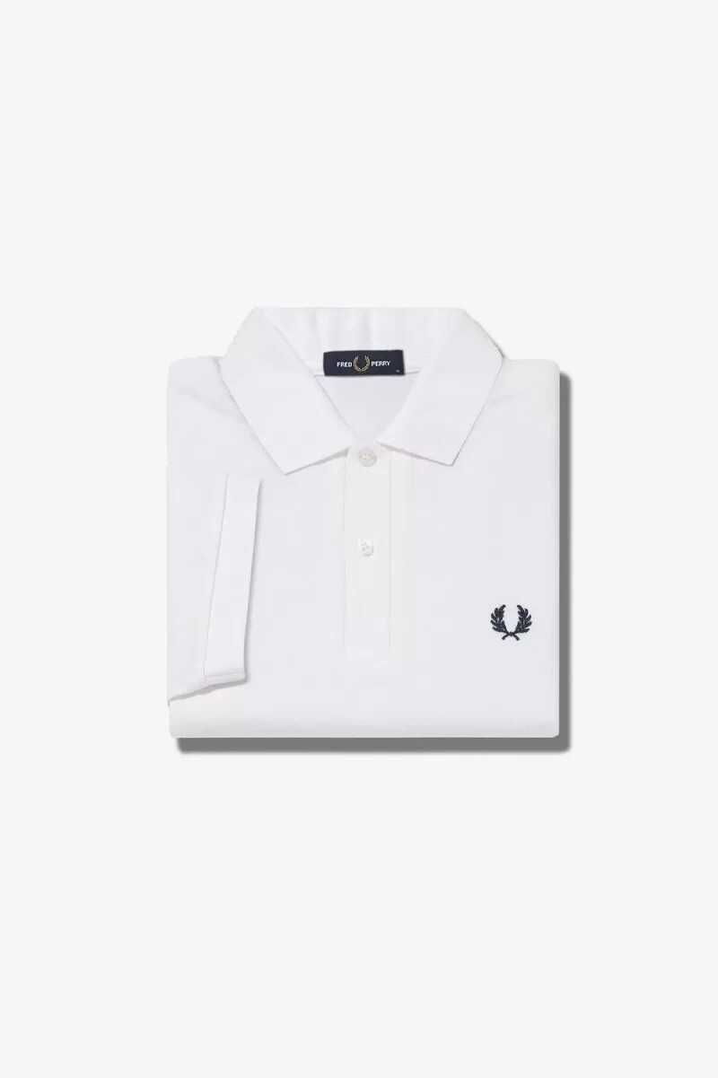 fred perry m6000 herrskjorta vit marinblå
