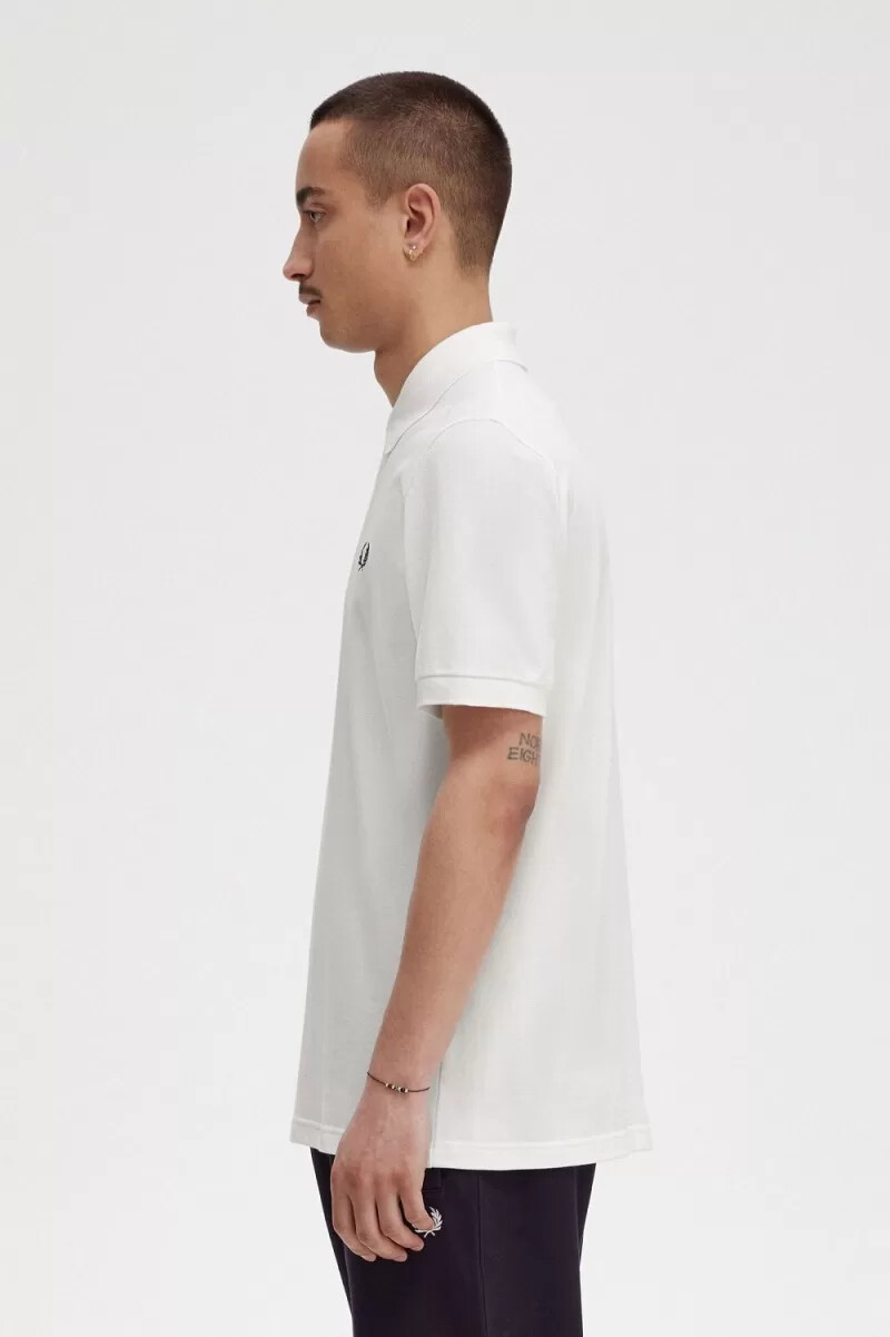 fred perry m3 herrskjorta vit marinblå