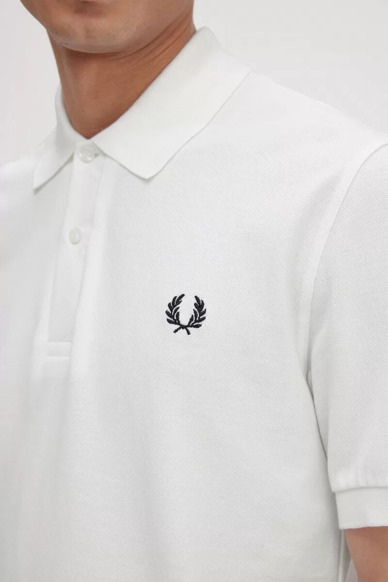 fred perry m3 herrskjorta vit marinblå