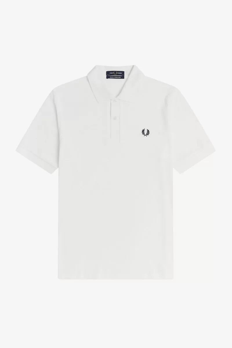 fred perry m3 herrskjorta vit marinblå