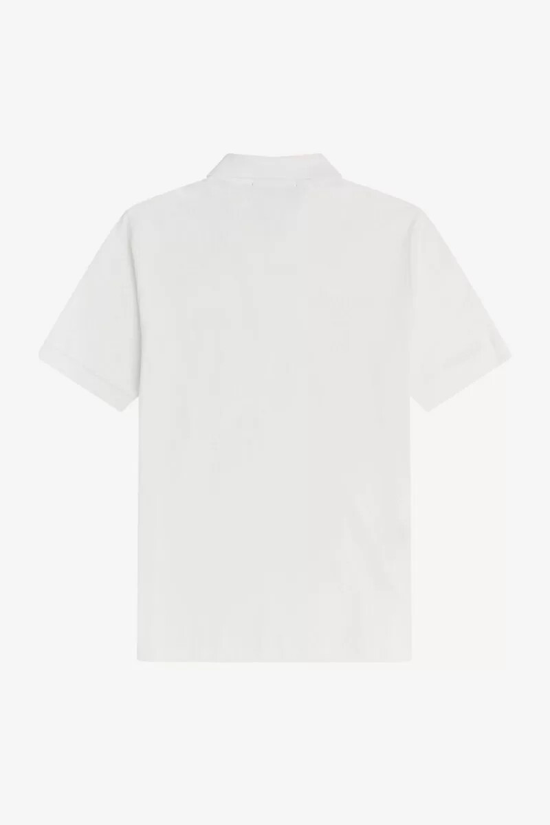 fred perry m3 herrskjorta vit marinblå