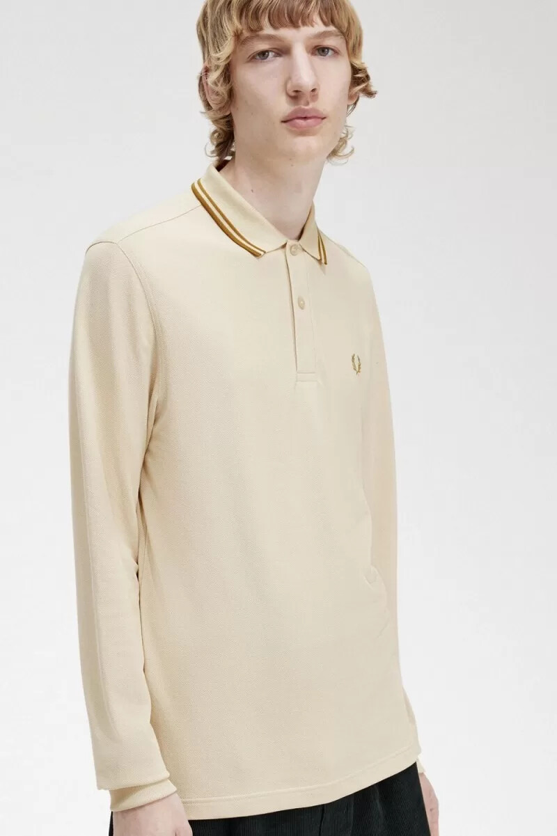 fred perry m3636 herrskjorta havregryn mörk kaffe mörk kaffe