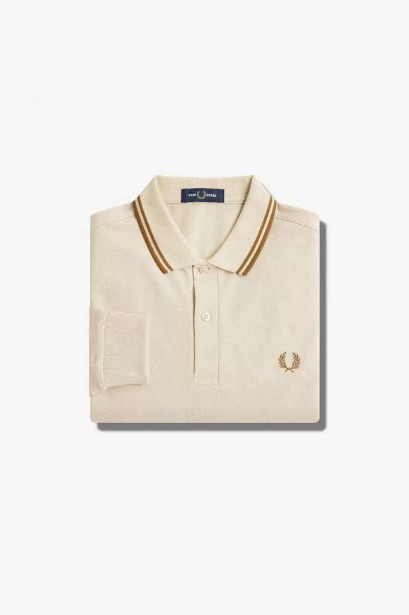 fred perry m3636 herrskjorta havregryn mörk kaffe mörk kaffe