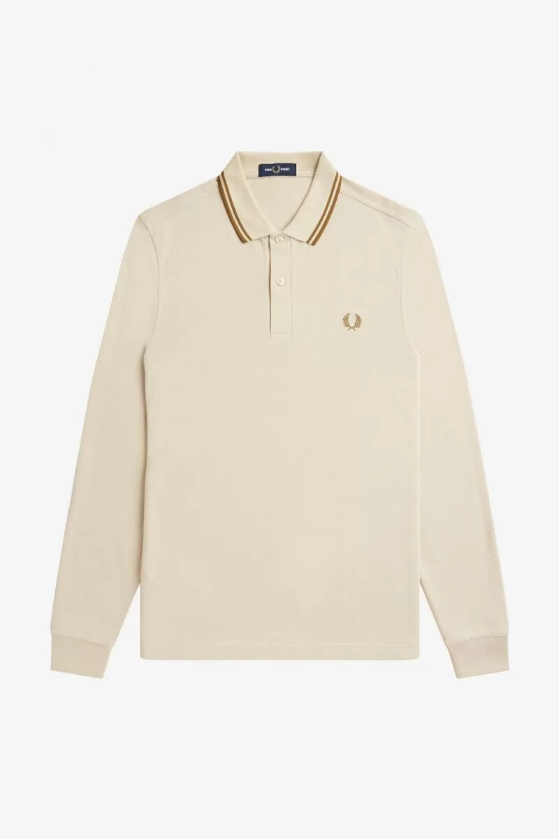 fred perry m3636 herrskjorta havregryn mörk kaffe mörk kaffe