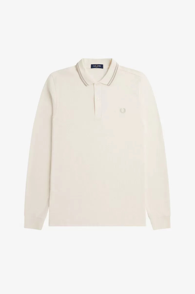 fred perry m3636 herrskjorta beige havregryn havregryn