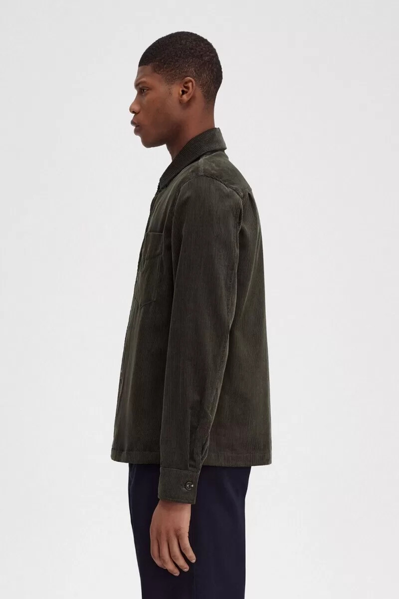 fred perry manschett herrskjorta field green