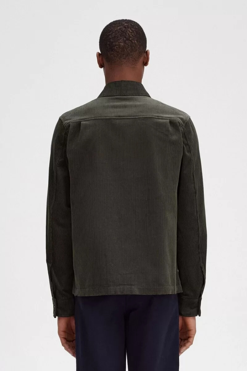 fred perry manschett herrskjorta field green
