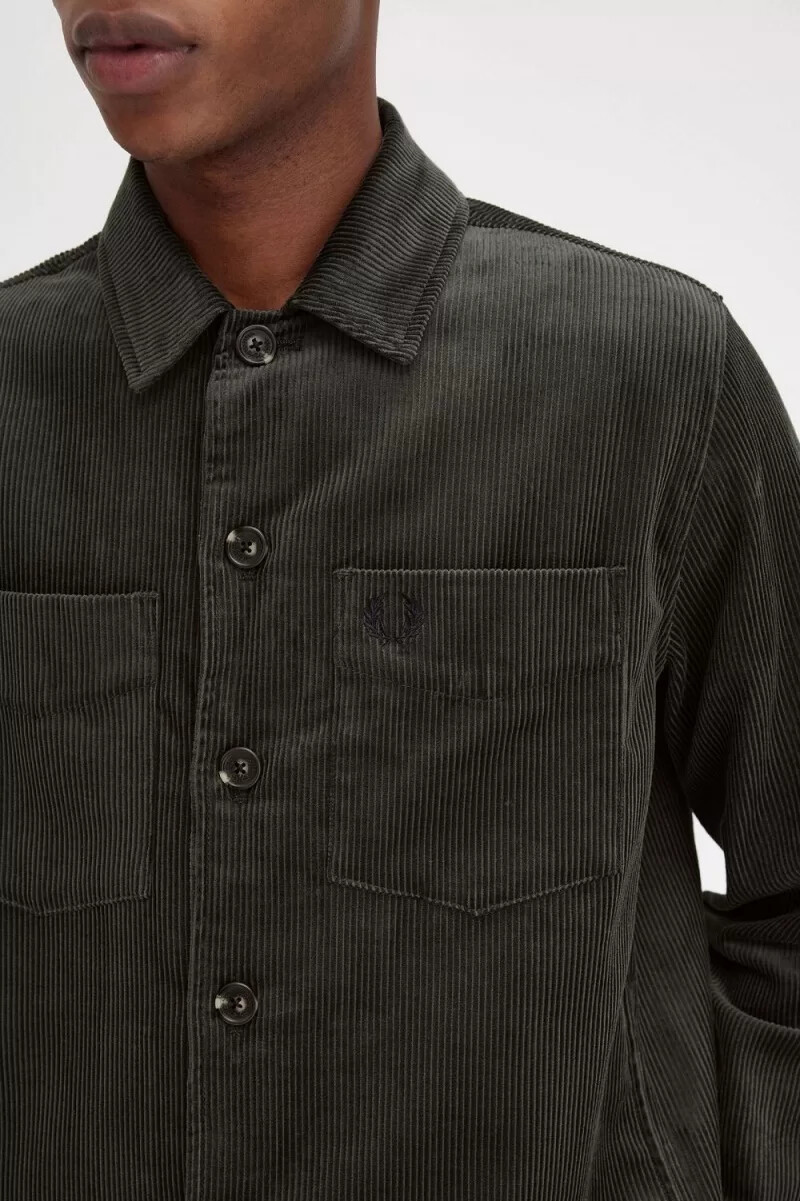 fred perry manschett herrskjorta field green