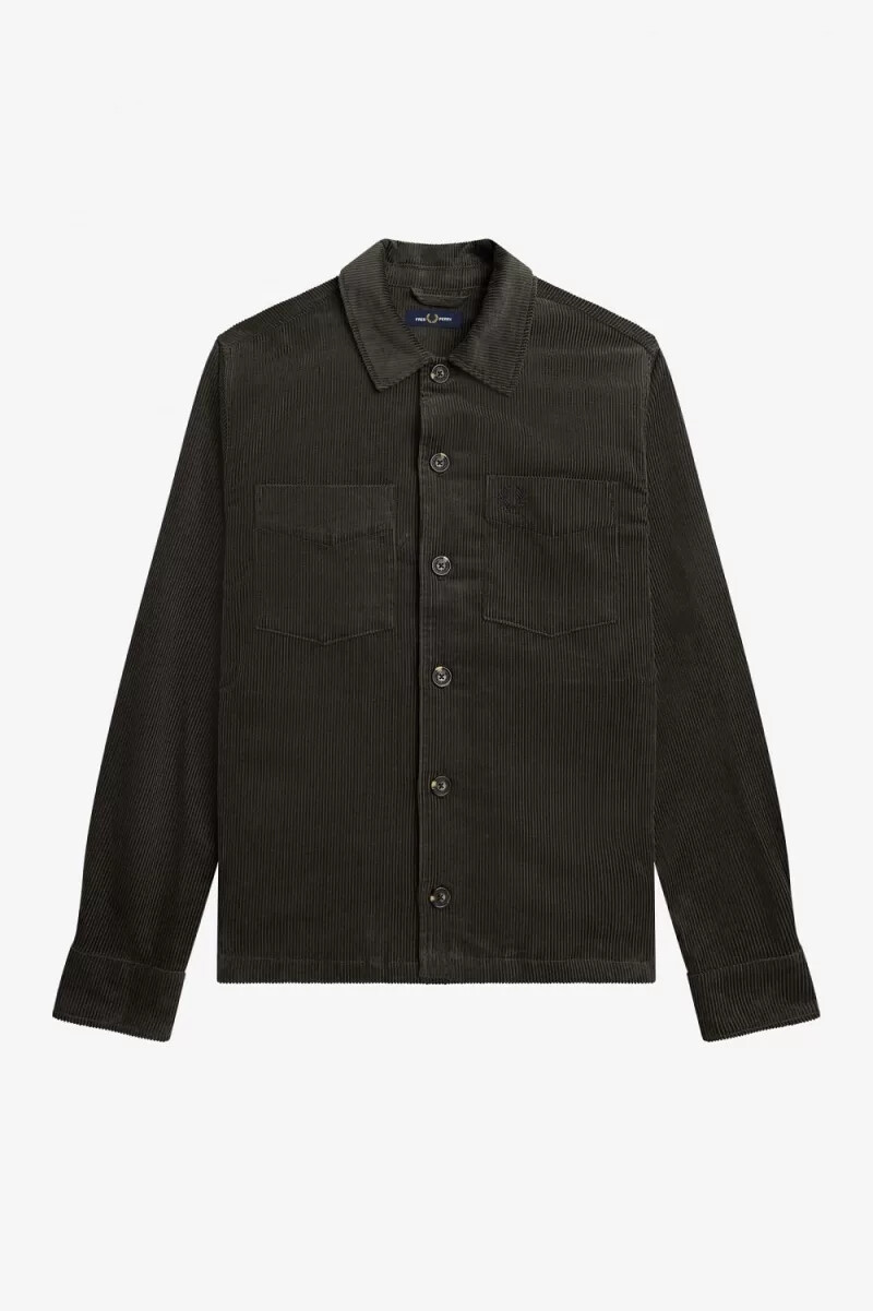 fred perry manschett herrskjorta field green