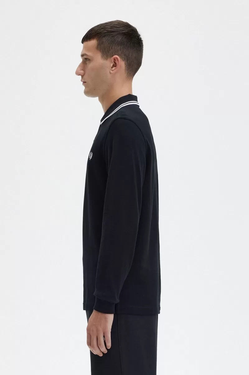 fred perry m3636 herrskjorta svart vit