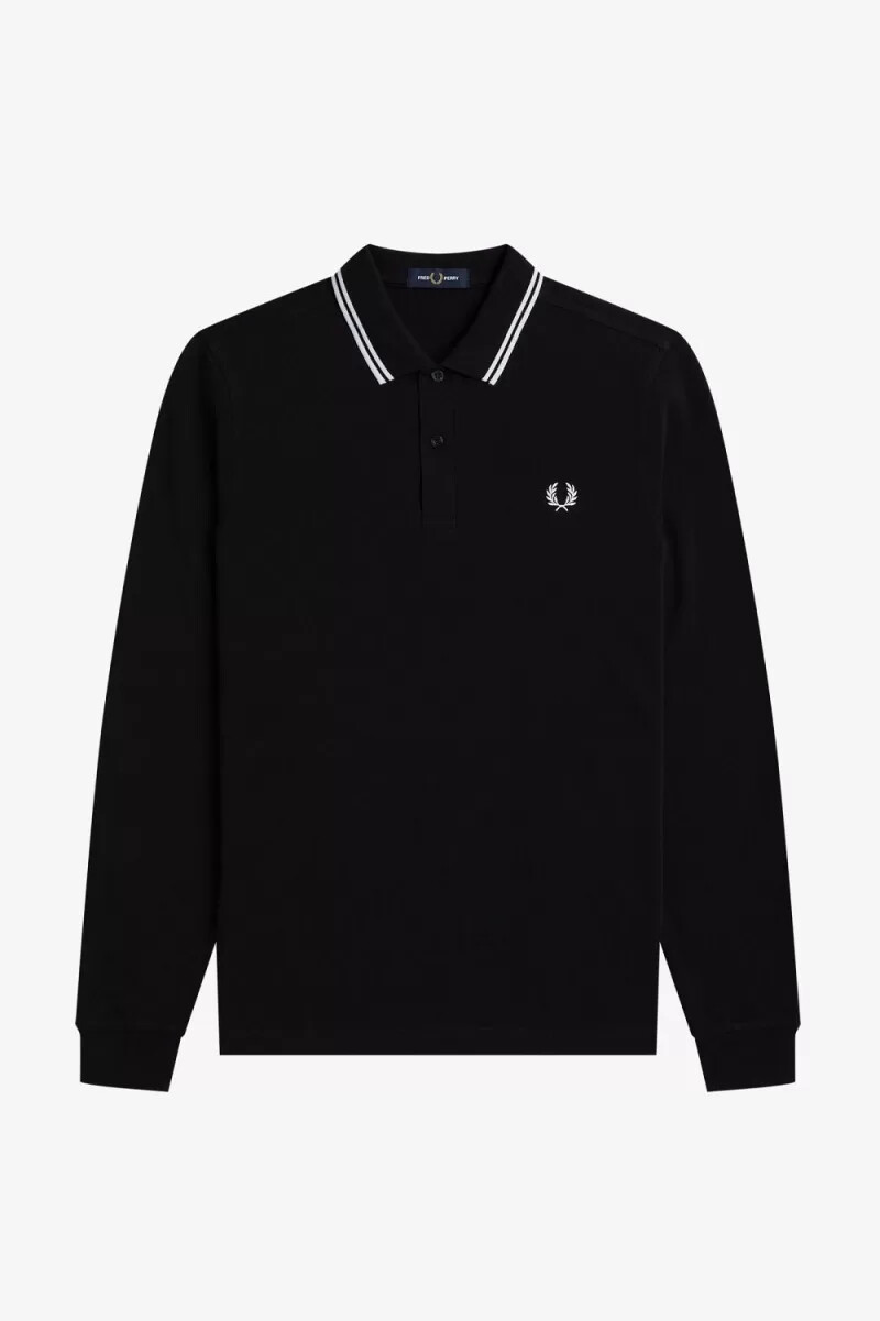 fred perry m3636 herrskjorta svart vit