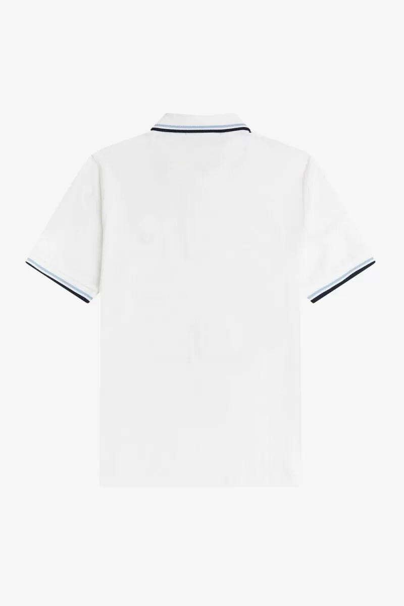 fred perry m12 herrskjorta vit aqua marinblå