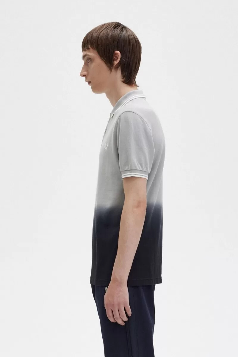 fred perry ombre herrskjorta grå