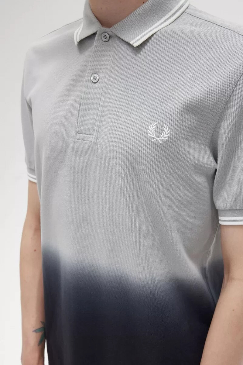 fred perry ombre herrskjorta grå