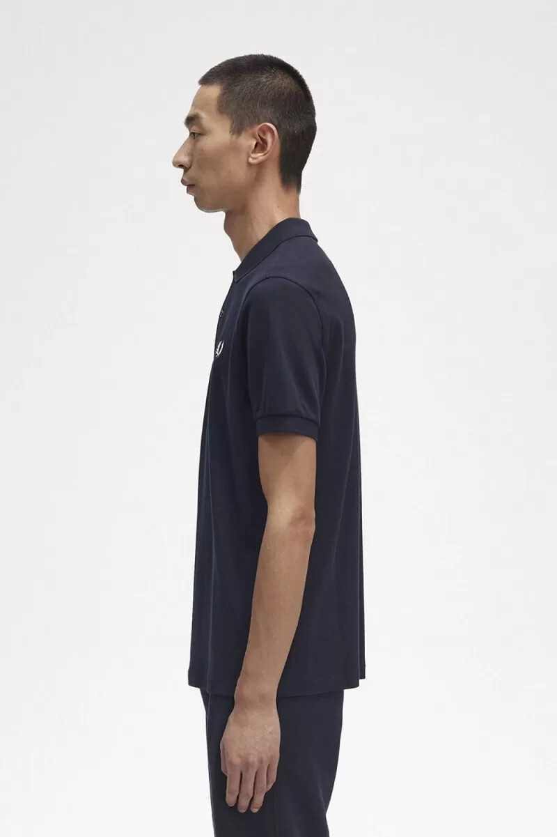 fred perry m6000 herrskjorta marinblå snövit