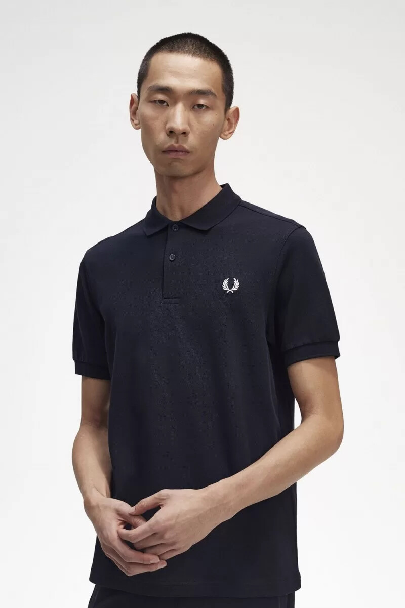 fred perry m6000 herrskjorta marinblå snövit