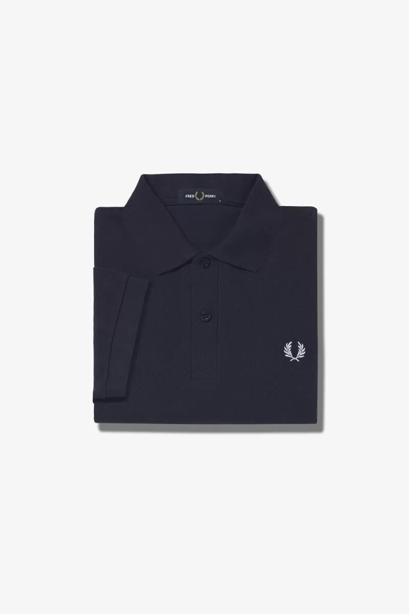 fred perry m6000 herrskjorta marinblå snövit