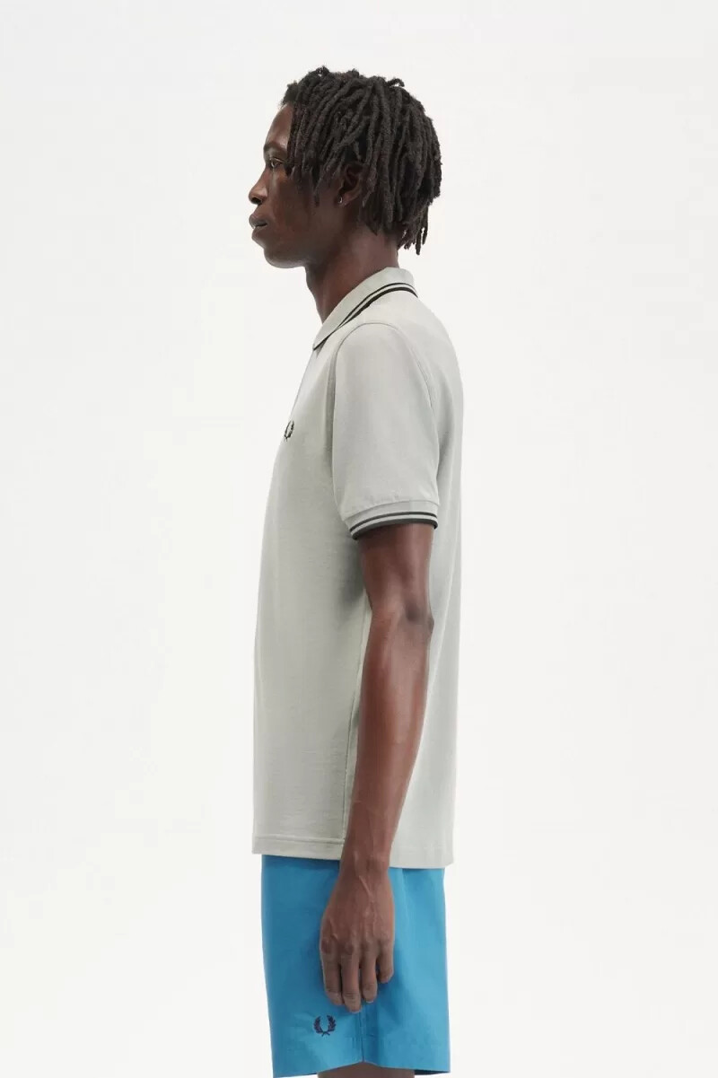 fred perry m3600 herrskjorta grå svart