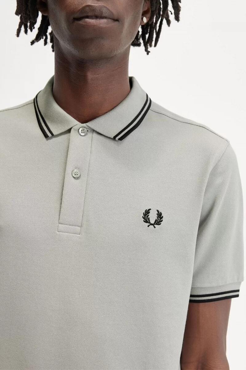 fred perry m3600 herrskjorta grå svart