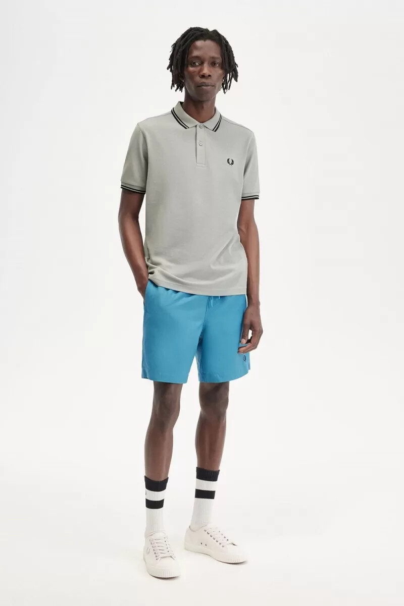 fred perry m3600 herrskjorta grå svart