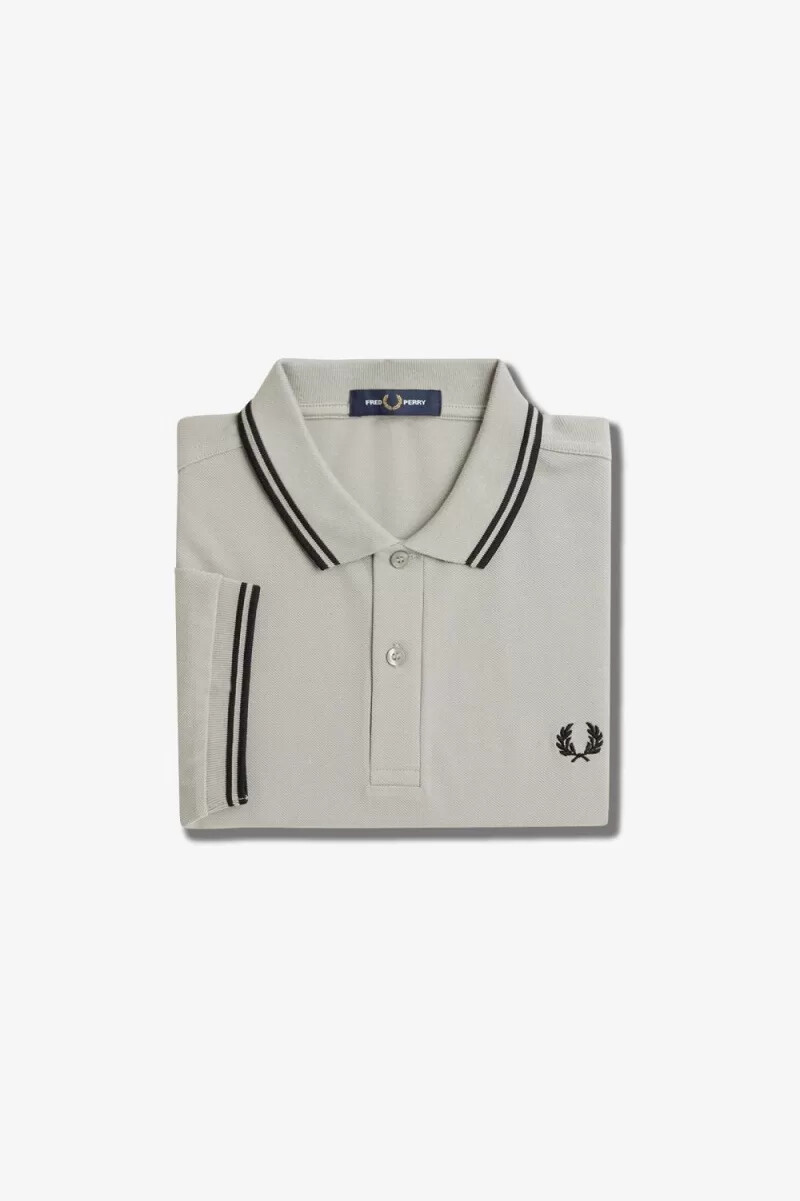 fred perry m3600 herrskjorta grå svart