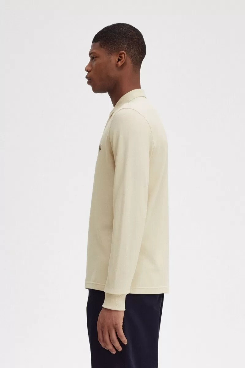 fred perry m6006 herrskjorta havregrön