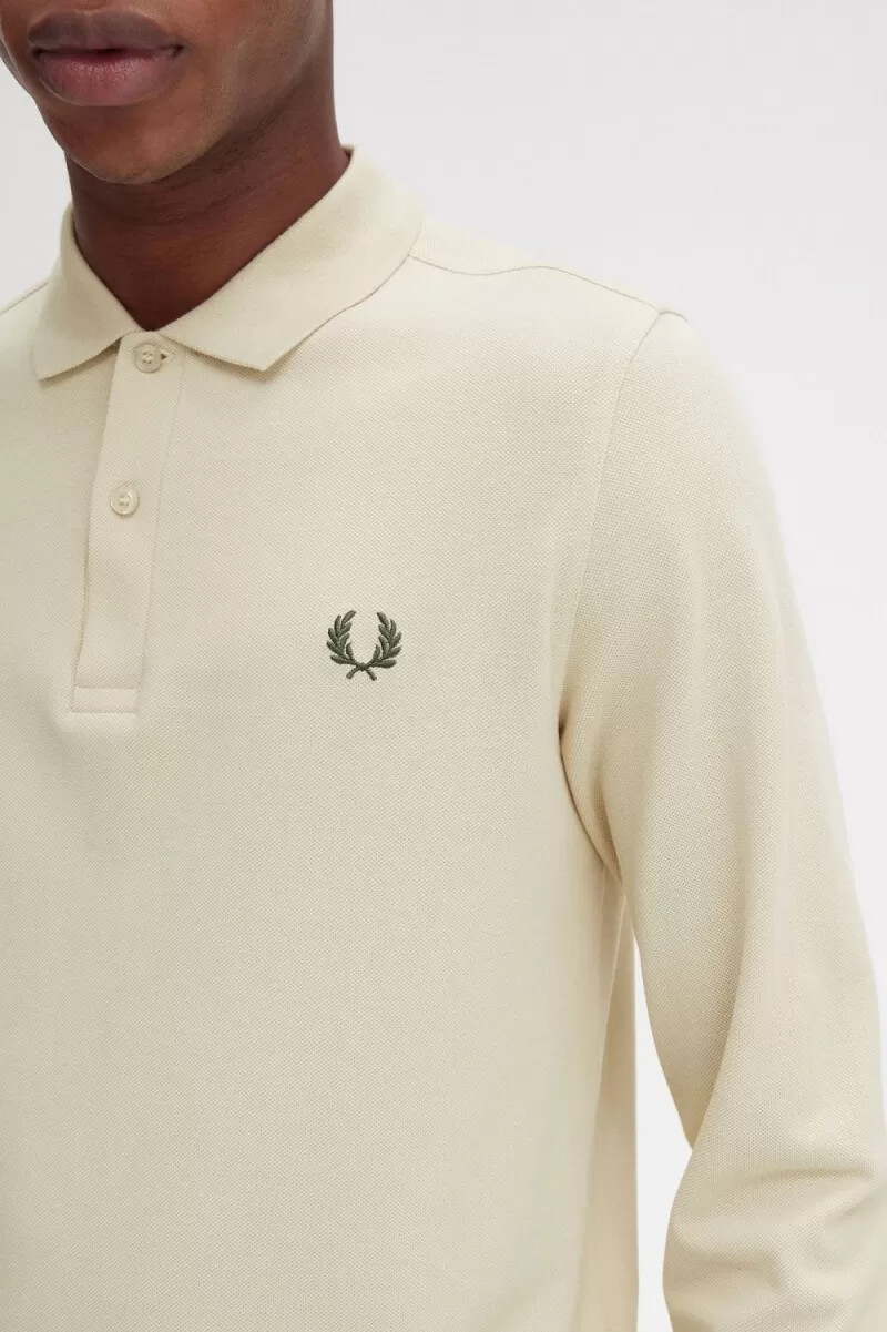fred perry m6006 herrskjorta havregrön