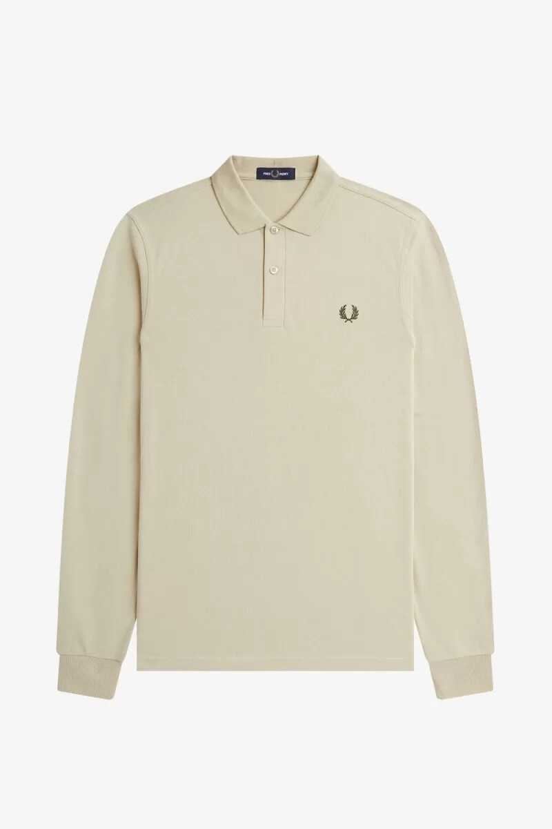 fred perry m6006 herrskjorta havregrön