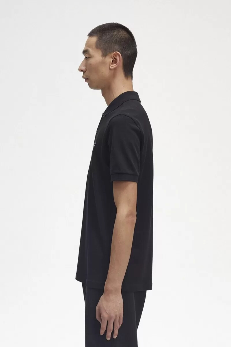 fred perry m6000 herrskjorta svart krom