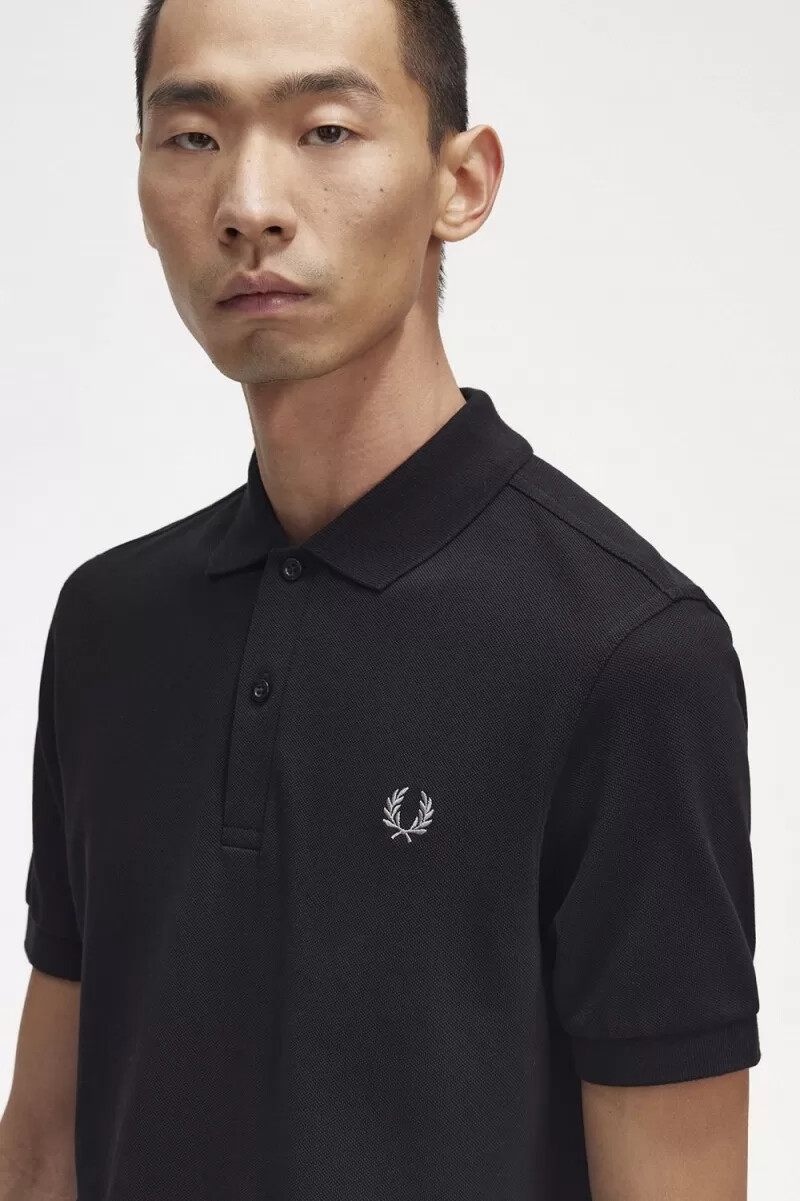 fred perry m6000 herrskjorta svart krom