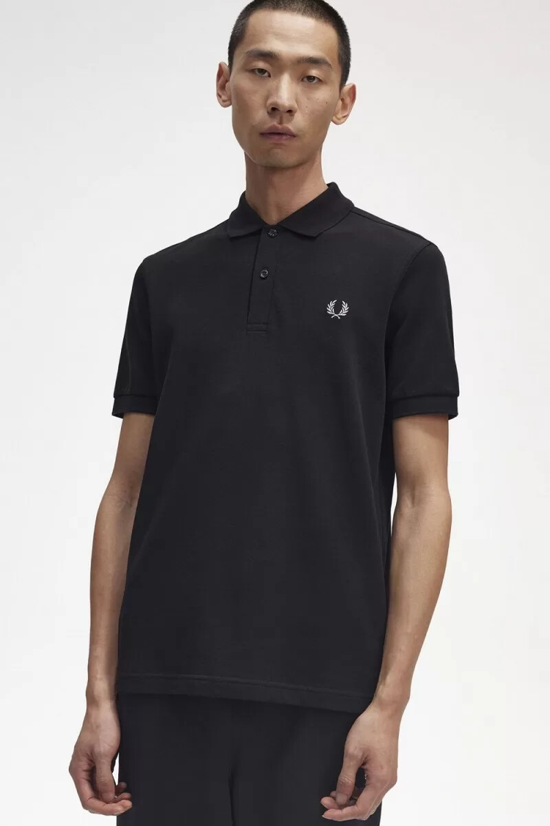 fred perry m6000 herrskjorta svart krom