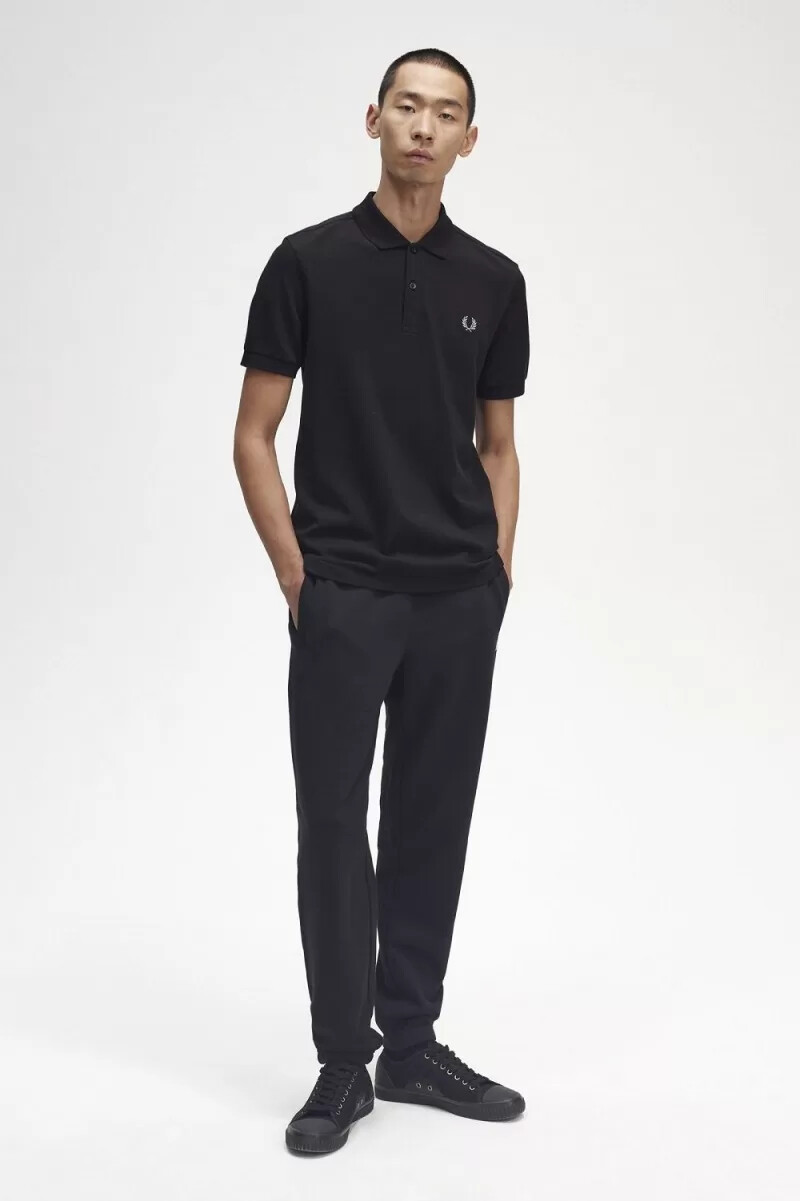 fred perry m6000 herrskjorta svart krom