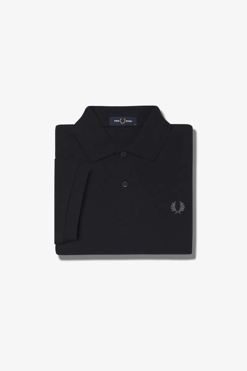 fred perry m6000 herrskjorta svart krom