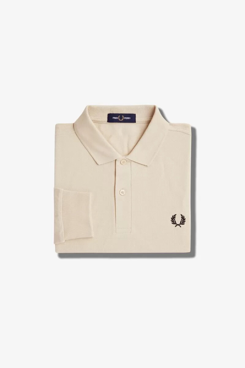 fred perry m6006 herrskjorta havregryn svart