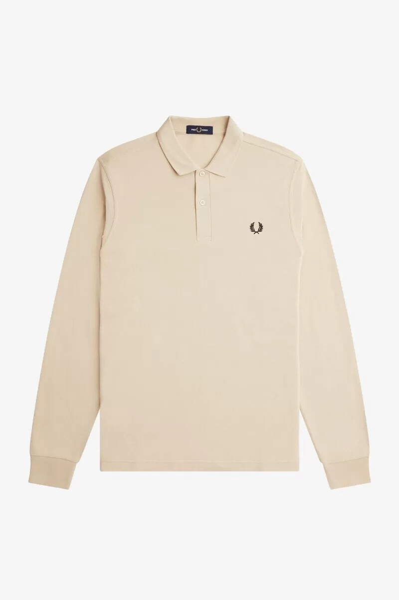 fred perry m6006 herrskjorta havregryn svart