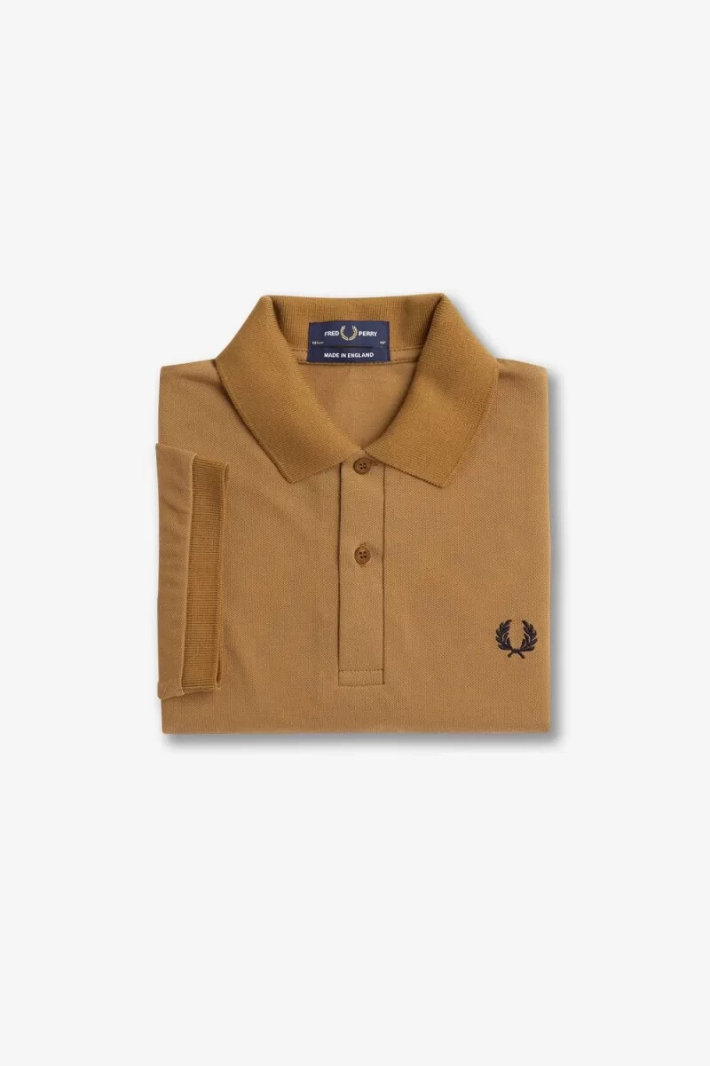 fred perry m3 herrskjorta mörk kaffe marinblå